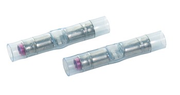 Butt Splice/Female, insulated, blue, copper material, nylon insulation, 300 Vac. Pidg series. For use with 16-14 gauge wire. 327583 pack of 100