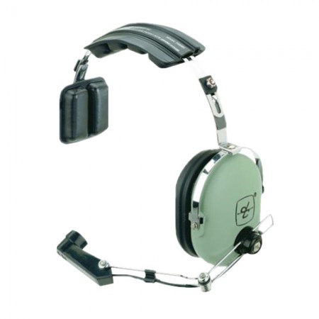 DAVID CLARK HEADSET/SINGLE EAR/GROUND SUPPORT/M-1/DC AMPLIFIED DYNAMIC MIC/28 CORD/2P-1643 PLUG/NRR 24 dB 18491G-01