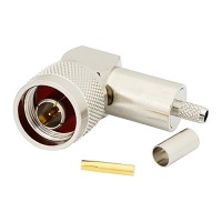Connector/N male, right angle, crimp/solder attachment for RG55, RG141, RG142, RG223, RG400. PE4484 Connector/N male, right angle, crimp/solder attachment for RG55, RG141, RG142, RG223, RG400. PE4484