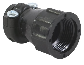Cable Clamp #11/Black, standard circular, cable diameter: 8.36 mm, thread size 5/8-24, screw lnth .500. 1-206062-4