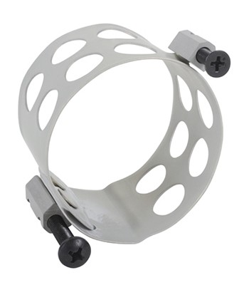 Clamp/Round, diameter: 1.968, depth: 1.5, aluminum, anodized finish 123-1900-C