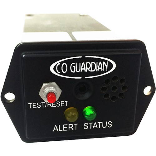 Co Detector/Panel mount, 14/28 Vdc, internal fan, shielded, audible alarm, LED red and amber Co Alert lights, LED green nominal indication light, 0 degree Fahrenheit to 100 degree Fahrenheit. 451-101