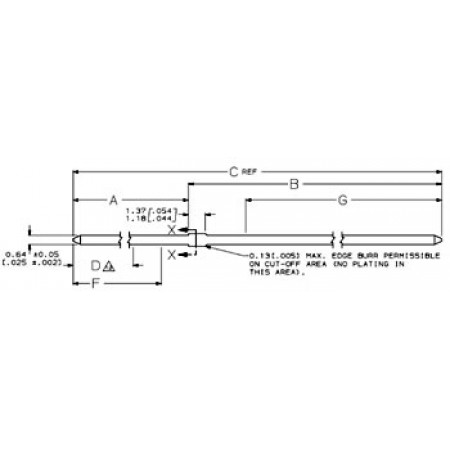 CONTACT/Gold plating, phosphor bronze material, headers and wire housings Mod II post LP 30 AU.  pack of 100