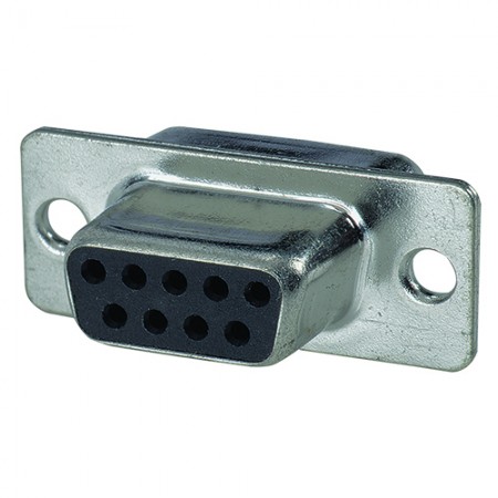 D SUB CONNECTOR/9 pin, female, solder, 2 rows, gold contact plating. ROHS compliant. 5-747905-4 pack of 100