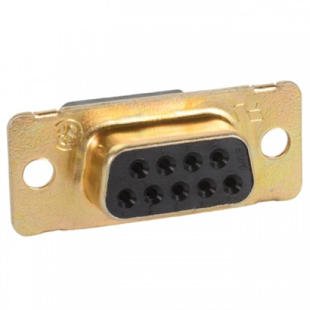 D SUB CONNECTOR/Female, 9 position, 2 row, wire mount. ROHS compliant. 205203-8 pack of 100