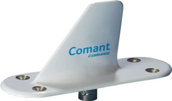DME Transponder Blade Antenna/C Connector, 4 Hole Mount, Open Circuit, TSO'd, & a White Finish.  Ci 110-40-30