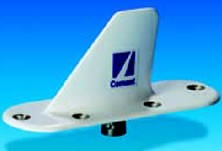 DME Transponder Blade Antenna/C Female Connector, Closed Circuit, 6 Hole Mount, & a White Finish.  Ci 110-61-30