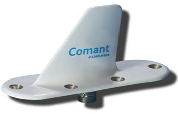 DME Transponder Blade Antenna/C Female Connector, Open Circuit, 6 Hole Mount and a White Finish.  CI-110-60-30