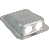 Dual Jack Housing/2 hole, surface mounted/Bare aluminum/For use with Nexus TJT-120 