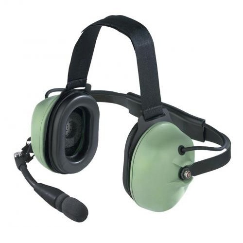 David Clark Headset/Behind The Head Style/M-1/DC Amplified Dynamic Mic/28 Cord/2P-1643 Plug/Nrr 24 dB 12517G-02