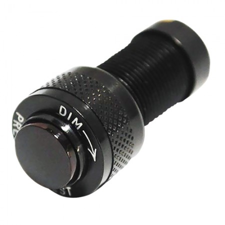 Press To Test Indicator/Amber with flat, non dimming lens cap. Mounting hole size: 15/32, Uses #ML-0330 (12V) or #327-SYL (24V) bulb. Bulbs Not included, order separate. MS25041-8