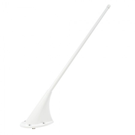 ELT ANTENNA/White, tri-band rod type, 121.5, 243 and 406 MHz, single BNC mating connector.  110-338