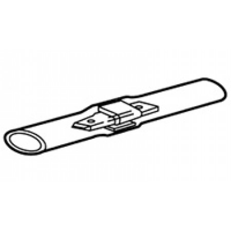 FASTON SPLICE/6.35 mm stud, tab size, female, insulated, tin plating, brass material, vinyl insulation, straight angle. For use with 22-10 gauge wire.  pack of 100
