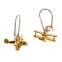 Gold/Biplane/Earrings Av-Biplearring-Gp