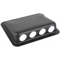 Jack Housing/4 hole (.687 diameter) surface mounted/Black aluminum/For use with Nexus TJT-120 