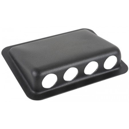 Jack Housing/4 hole (.687 diameter) surface mounted/Black aluminum/For use with Nexus TJT-120 Jack Housing/4 hole (.687 diameter) surface mounted/Black aluminum/For use with Nexus TJT-120