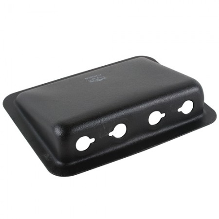 Jack Housing/4 hole recessed, surface mounted, black wrinkle powder coat finish. For use with standard headset panel jacks. Fap 08-10 Jack Housing/4 hole recessed, surface mounted, black wrinkle powder coat finish. For use with standard headset panel jacks. Fap 08-10