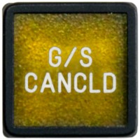 LAMP CAP ASSEMBLY/Legend Text: G/S CANCLD. Legend Color: White. For use with 582 Eaton Switch. 