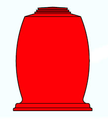 Lens Assembly/Red, Rfi shielded.  68-2170504R50