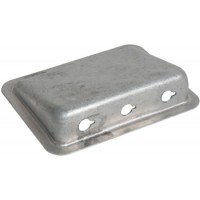 Mic and Phone Jack Housing/Bare aluminum, no paint, 3 hole, 3.75 wide x 5.0 long. Fap 08-15NP