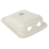 Mic and Phone Jack Housing/Tan. Height: 1 Outside width: 3 Inside width: 2 1/8 Outside length: 3 1/2 Inside length: 3 Fap 08-2