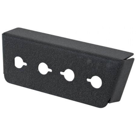 Mic or Phone Jack Mounting Bracket/90 degree, under panel vertical mount. 4 Hole. Height: 2.5 Width: 2.3 Depth: 1 Fap 09-4 Mic or Phone Jack Mounting Bracket/90 degree, under panel vertical mount. 4 Hole. Height: 2.5 Width: 2.3 Depth: 1 Fap 09-4