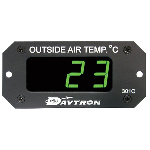 O.a.t. (outside Air Temperature) Gauge/With 3 pin connector, Celsius, green LED display, 14V - 28V input, temperature range: -40 degrees to 100 degrees Celsius. Includes temperature probe.  301C-A-GRN