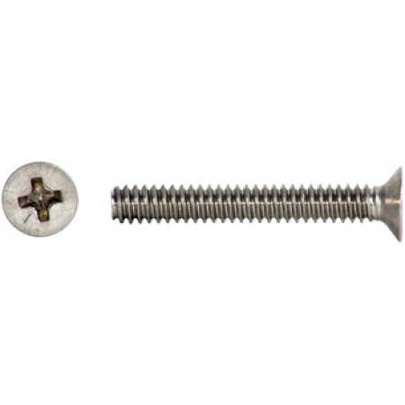 PHILLIPS FLAT HEAD SCREW/Stainless steel, 6-32, 1 MS24693C32 pack of 100