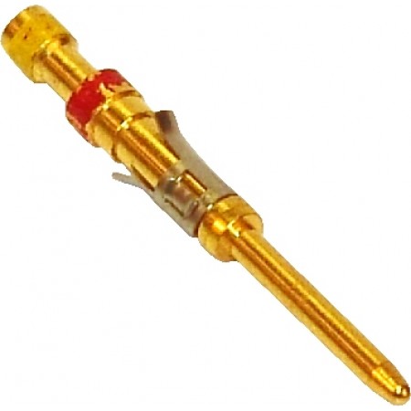 PIN/Contact pin, male, crimp, brass material, gold plating. For use with 24-20 gauge wire. 201578-1 pack of 100