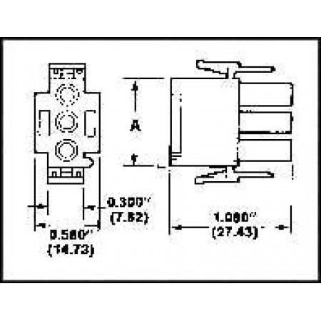 PIN/Male, 2 position, MATE-N-LOK series.  1-480698-0 pack of 100