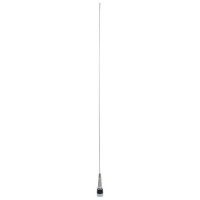 ANTENNA/VHF communications, fixed Mount, 118-137 MHz, spring loaded base, 17 cable with BNC Male Connector not attached. Has an Aluminum/Black Finish.  AV-7F