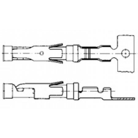 Socket Assembly/Type III series, Female, brass material, Mate-N-Lok series. For use with 18-14 gauge wire.  66360-1 pack of 100