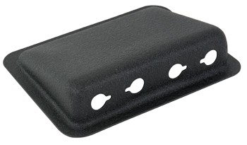 Surface Mount Jack Housing/Black aluminum, powder coat finish. Height: 1.13 Width: 3.75 Length: 5 Fap 08-7