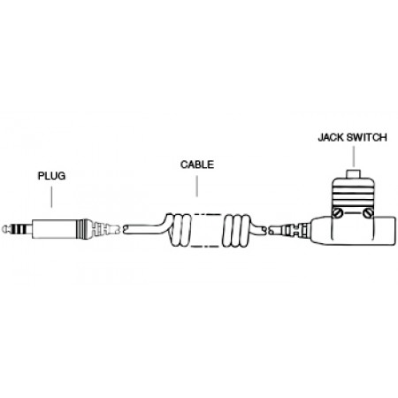 Switch and Cable Assembly/U-94A/U jack, switch, 6' extended coil cable with U-174 type plug. CIX94K6-74 Switch and Cable Assembly/U-94A/U jack, switch, 6' extended coil cable with U-174 type plug. CIX94K6-74