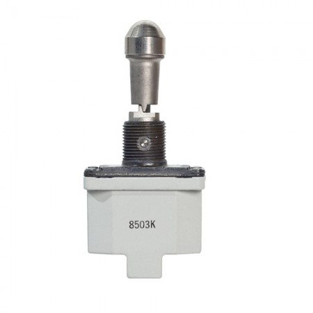 TOGGLE SWITCH/SPST (single pole single throw), ON-OFF-NONE, panel mount. 8503K11
