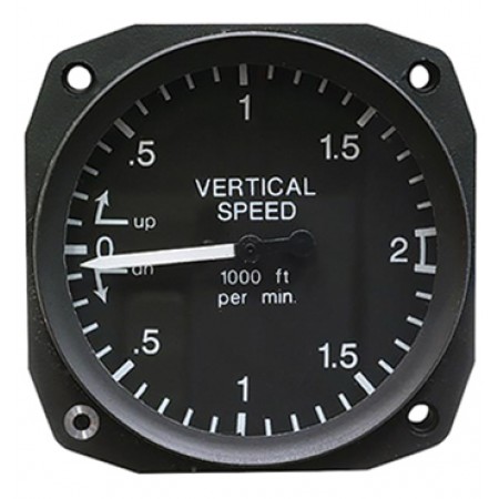 VERTICAL SPEED INDICATOR/Black and white dial, 3 1/8, 0-2000 Ft per minute. 8-310-20