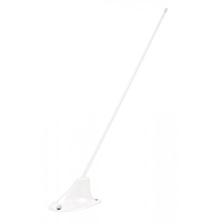VHF ROD ANTENNA/FM COMM, BNC Female Connector, Vertical, 138-174MHz, 3 Hole Mount, & a White Finish.  c63-4/a