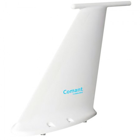 VHF UHF BLADE ANTENNA/Leading Edge Protection, Extended Frequency, 116-156 MHz and 960-1220 MHz and 1030-1090 MHz, 4 Hole Mount & a White Finish.  CI-1085-20-L