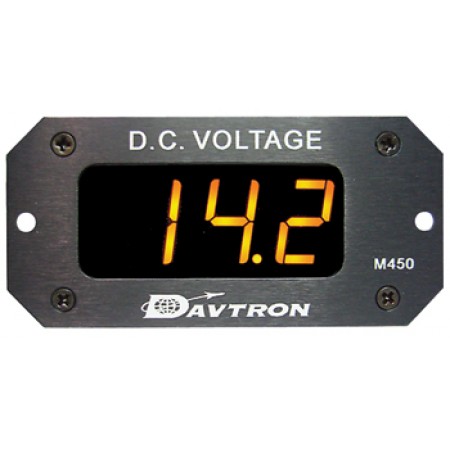 VOLTMETER/Amber LED, Range: 8V to 32V, Input Voltage: 14V to 28V, Auto Dimming 450