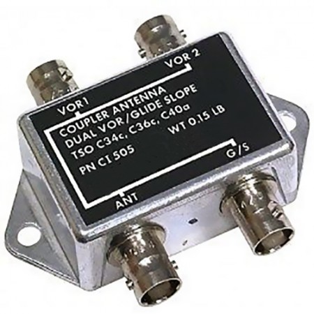 VOR GS DIPLEXER/TNC antenna connector, 108-118 MHz and 329-335 MHz, 50 Ohms CI 505-TNC