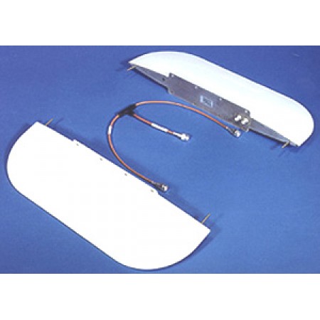 VOR/LOC BALANCED LOOP ANTENNA/BLADE TYPE/TWO OUTPUTS Consists of:  2 each DMN4-45-3 antennas blades , 2 each DMN4-15-5 cables. TNC Female Connectors, 8 Hole Mount & a White Finish. N4-45
