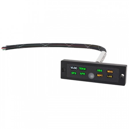 WAAS GPS ANNUNCIATOR PANEL/11-32 VDC, Dual Led for each annunciator, photocell and discrete dimming. For 14V and 28VDC Aircraft. Includes Install kit.  DWA20 00-000