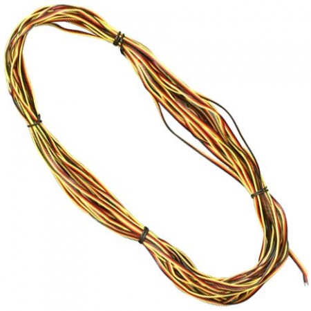 50' 3-Color Heavy-Duty 22 Gauge Servo Wire HIT 54804