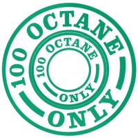 Round Fuel Placard Decal, Fuel 100 Octane Green ID 100 Round Fuel Placard Decal, Fuel 100 Octane Green ID 100