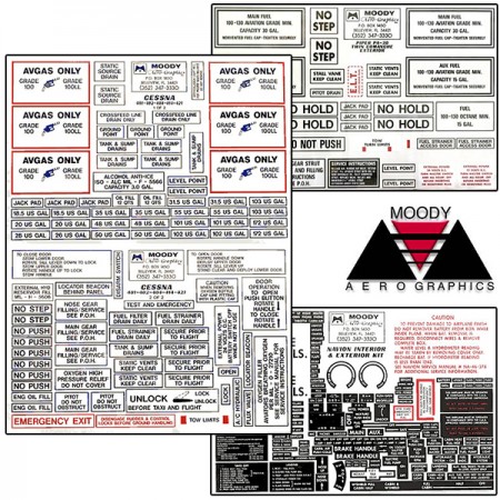 Exterior Placard Kit Beechcraft, 19,23,24,24R Mdy BEK-002 Exterior Placard Kit Beechcraft, 19,23,24,24R Mdy BEK-002