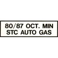 Fuel Decal 80/87 Astm, Spec D439 Small Mdy FP-007