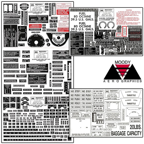 Interior Placard Kit Ercoupe MDY EIK-001