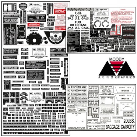 Interior Placard Kit Beechcraft, Twin Bonanza Mdy BIK-005 Interior Placard Kit Beechcraft, Twin Bonanza Mdy BIK-005