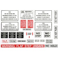 Exterior Placard Kit Piper, PA28-140, -160, -180 Mdy PEK-002