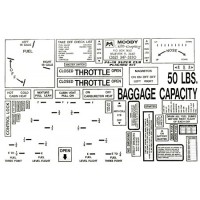 Interior Placard Kit Piper, PA18 Mdy PIK-002 Interior Placard Kit Piper, PA18 Mdy PIK-002